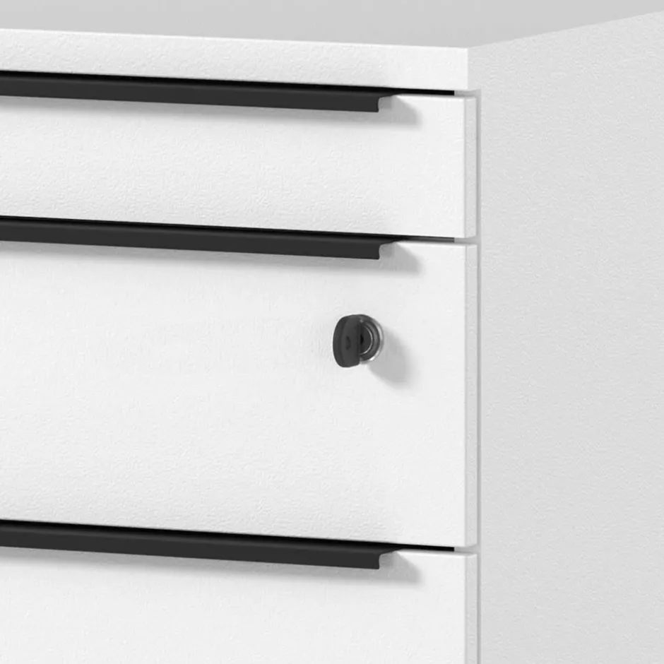 Wohnen Weißer Bürotisch manuell höhenverstellbar - Sparkle