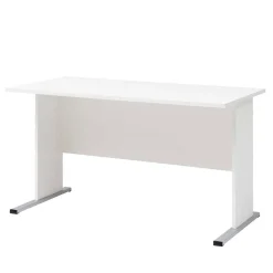 Wohnen Weißer Bürotisch mit Knieraumblende - Radiassu