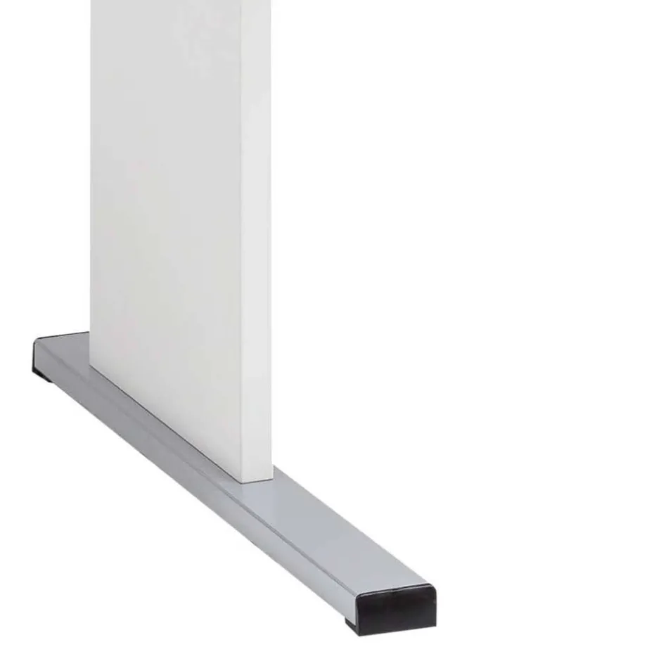 Wohnen Weißer Bürotisch mit Knieraumblende - Radiassu