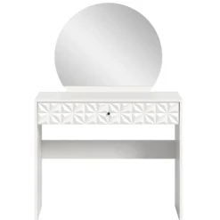 Wohnen Weißer Design-Schminktisch mit Spiegel - Ustabo