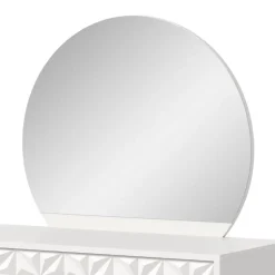 Wohnen Weißer Design-Schminktisch mit Spiegel - Ustabo