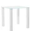Weißer Hochglanz Tisch mit Glasplatte - Richard^Wohnen