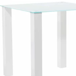 Weißer Hochglanz Tisch mit Glasplatte - Richard^Wohnen