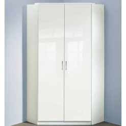 Weißer Kleiderschrank für die Ecke - Venture^Wohnen Outlet