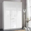 Wohnen Weißer Kleiderschrank mit hochglänzender Front - Venture I