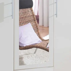 Wohnen Weißer Kleiderschrank mit zwei Schubladen & drei Türen - Catrizia