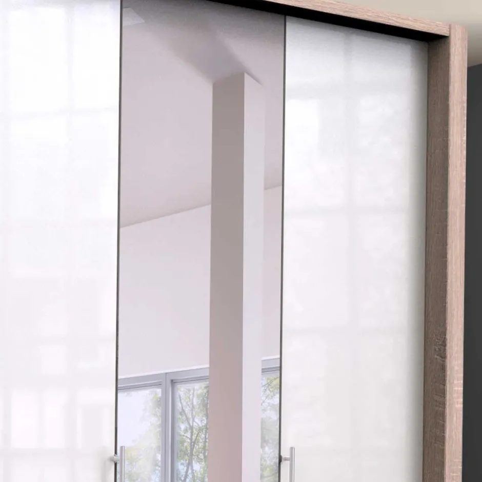 Weißer Kleiderschrank mit Spiegel mittig - Bosays^Wohnen Online