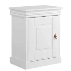 Wohnen Weißer Landhaus Nachtschrank 1-türig - Presto