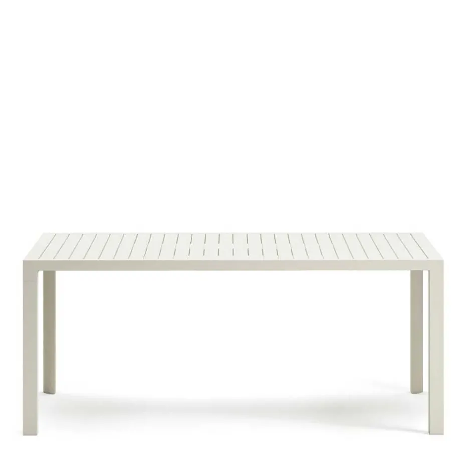 Weißer Metall-Gartentisch aus Aluminium - Kosmyna^Wohnen Discount