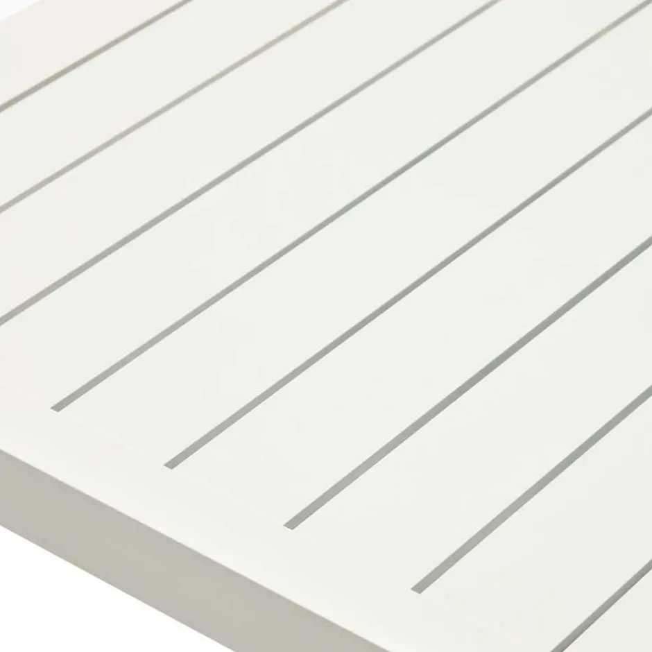 Weißer Metall-Gartentisch aus Aluminium - Kosmyna^Wohnen Discount