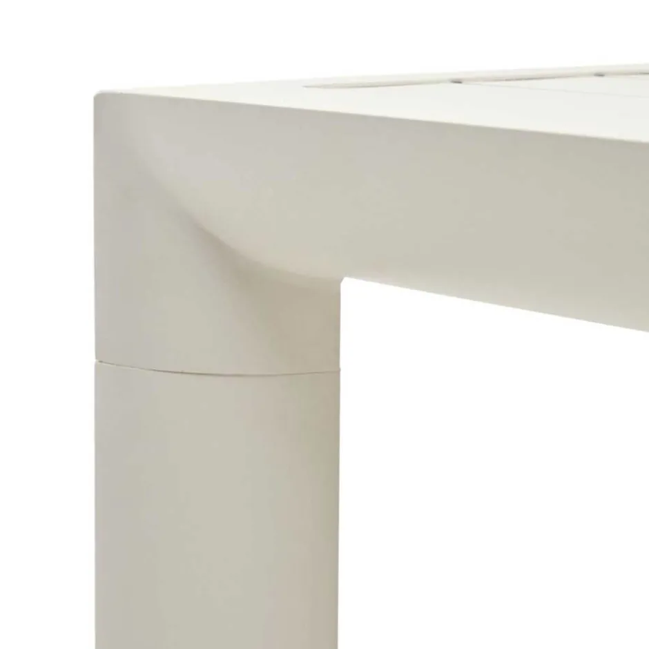 Weißer Metall-Gartentisch aus Aluminium - Kosmyna^Wohnen Discount