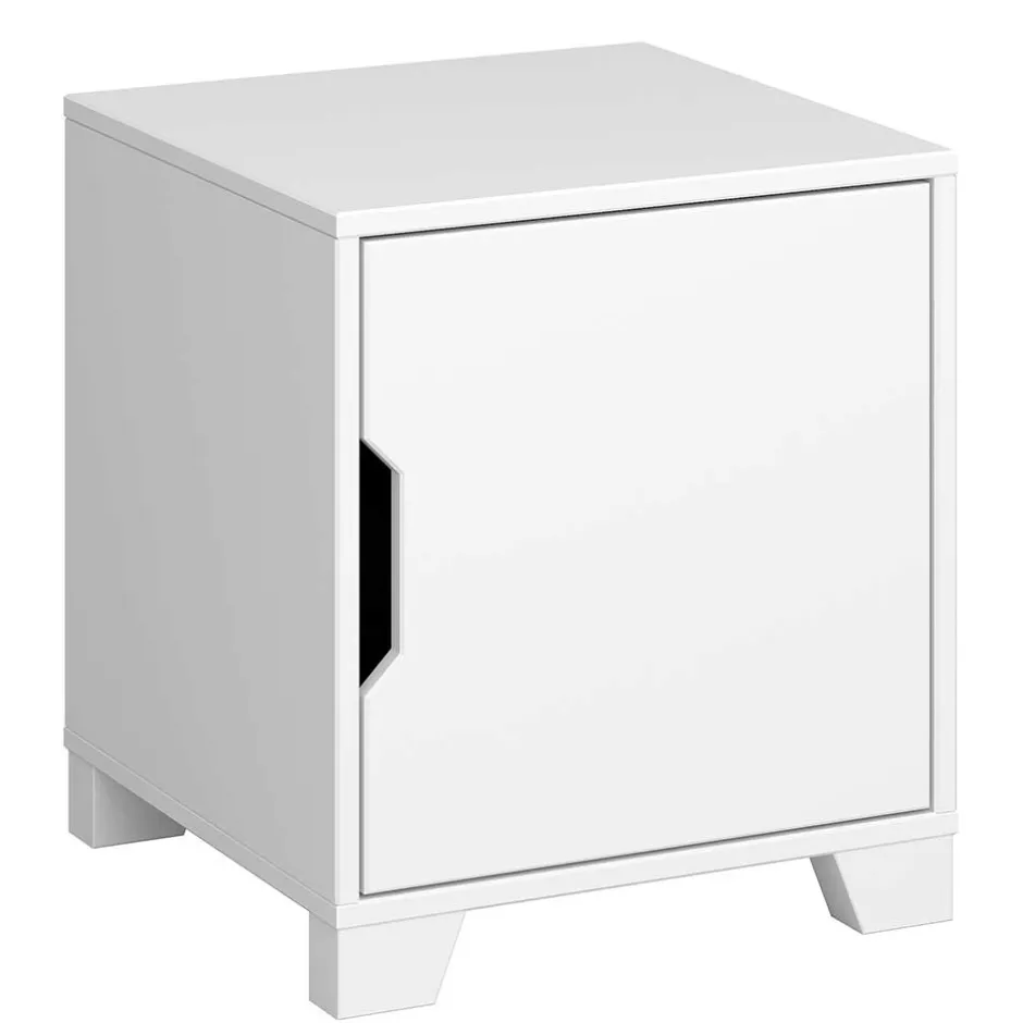 Weißer Nachtschrank im Skandi Design - Naidlas^Wohnen Best