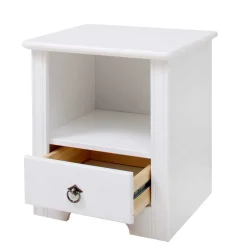 Wohnen Weißer Nachttisch mit großem Fach - Velriva