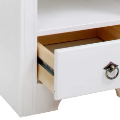 Wohnen Weißer Nachttisch mit großem Fach - Velriva