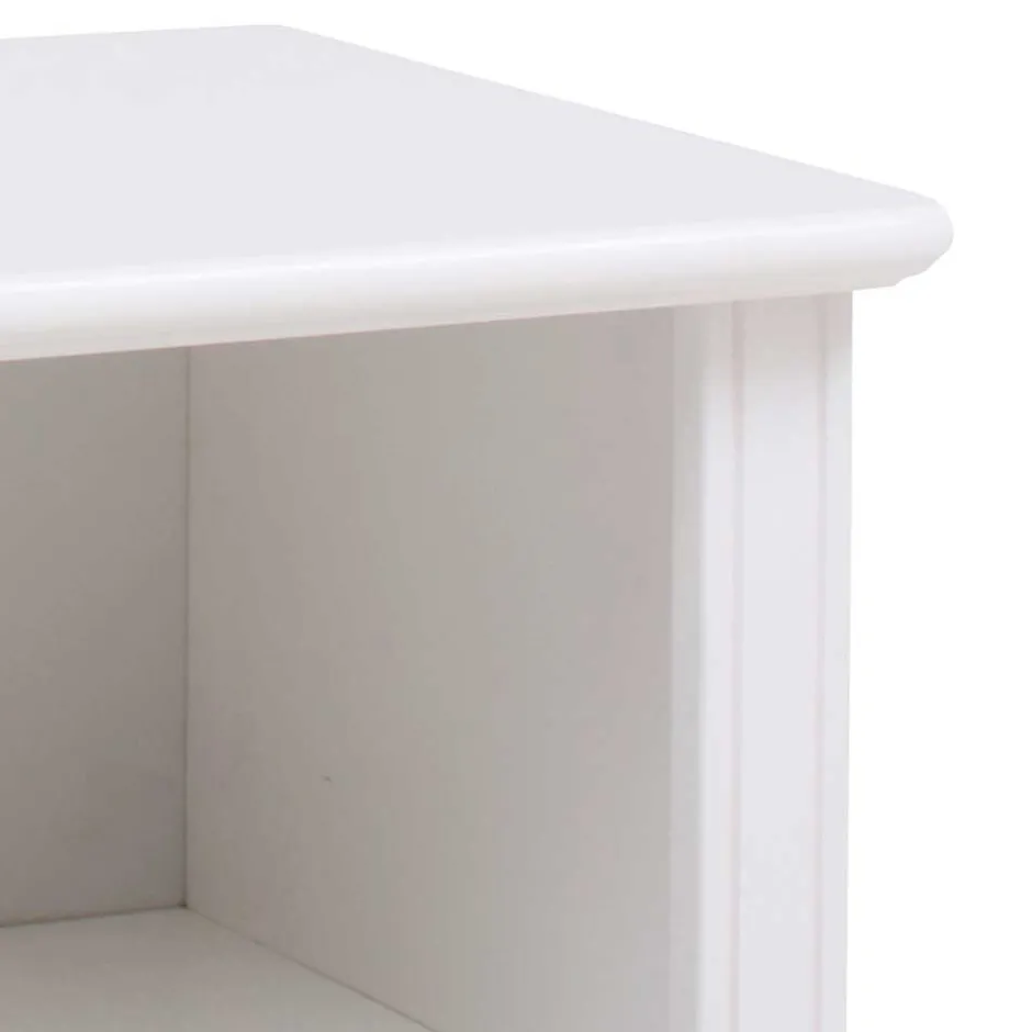 Wohnen Weißer Nachttisch mit großem Fach - Velriva