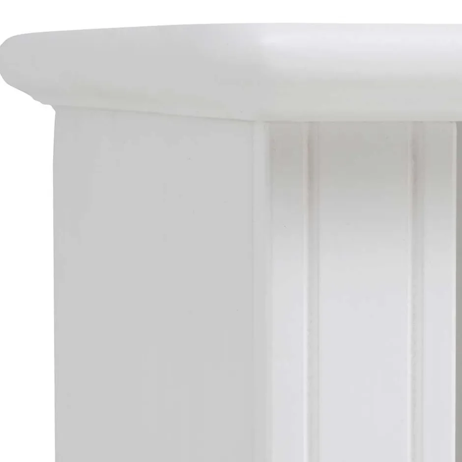 Wohnen Weißer Nachttisch mit großem Fach - Velriva