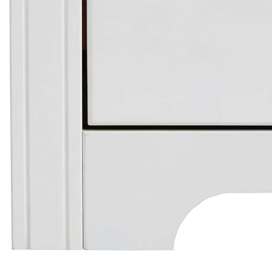 Wohnen Weißer Nachttisch mit großem Fach - Velriva