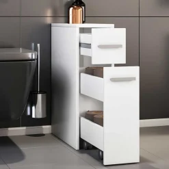 Weißer Nischenschrank mit Schublade und Auszug - Gransov^Wohnen Hot