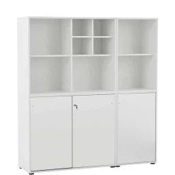 Wohnen Weißer Office Aktenschrank 168 cm hoch - Empire