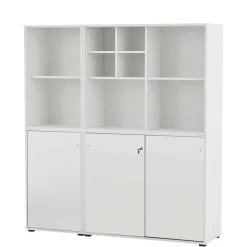 Wohnen Weißer Office Aktenschrank 168 cm hoch - Empire
