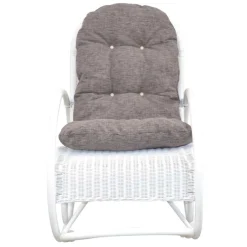 Weißer Schaukelstuhl aus Rattangeflecht - Vilatata^Wohnen Online