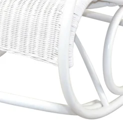 Weißer Schaukelstuhl aus Rattangeflecht - Vilatata^Wohnen Online