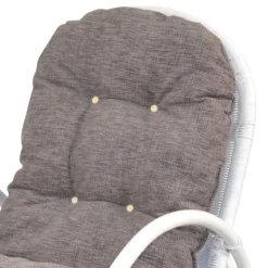 Weißer Schaukelstuhl aus Rattangeflecht - Vilatata^Wohnen Online