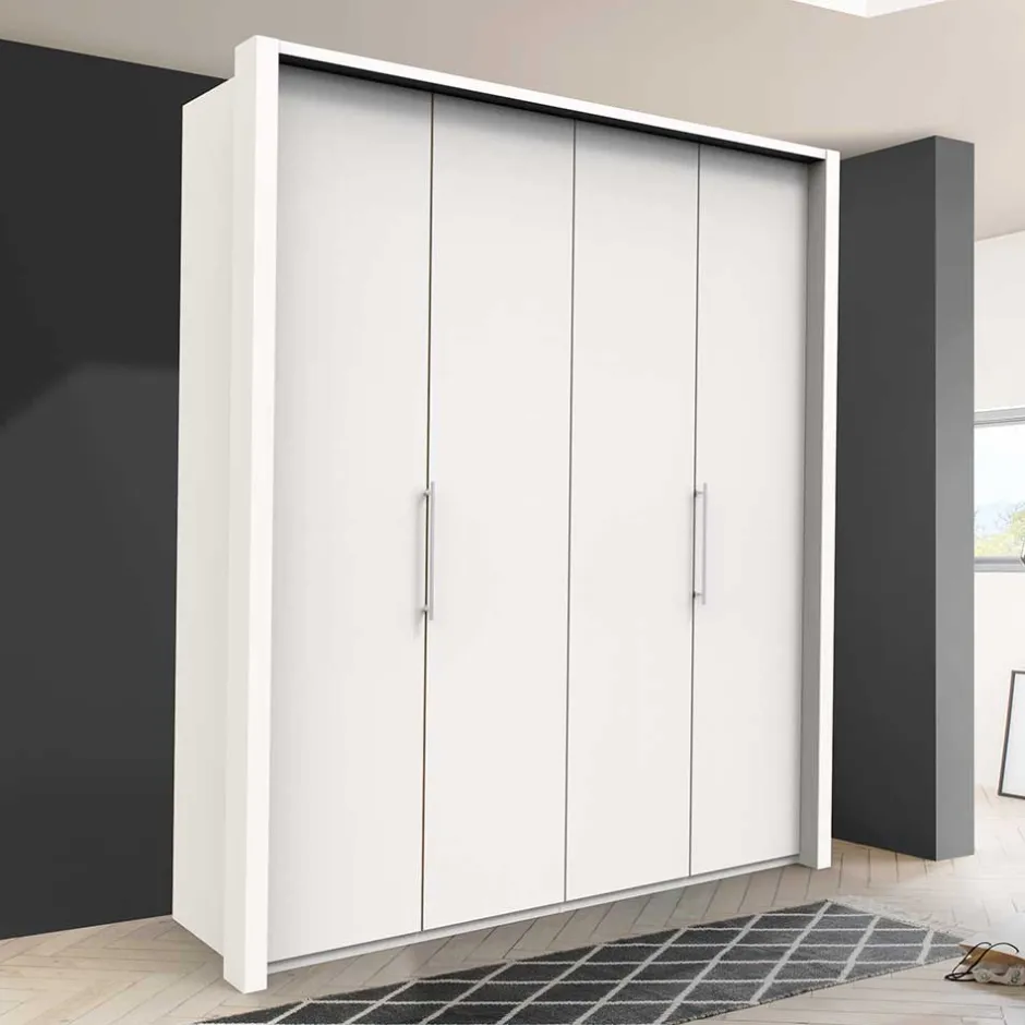 Wohnen Weißer Schlafzimmer Kleiderschrank mit Falttüren - Donpiave