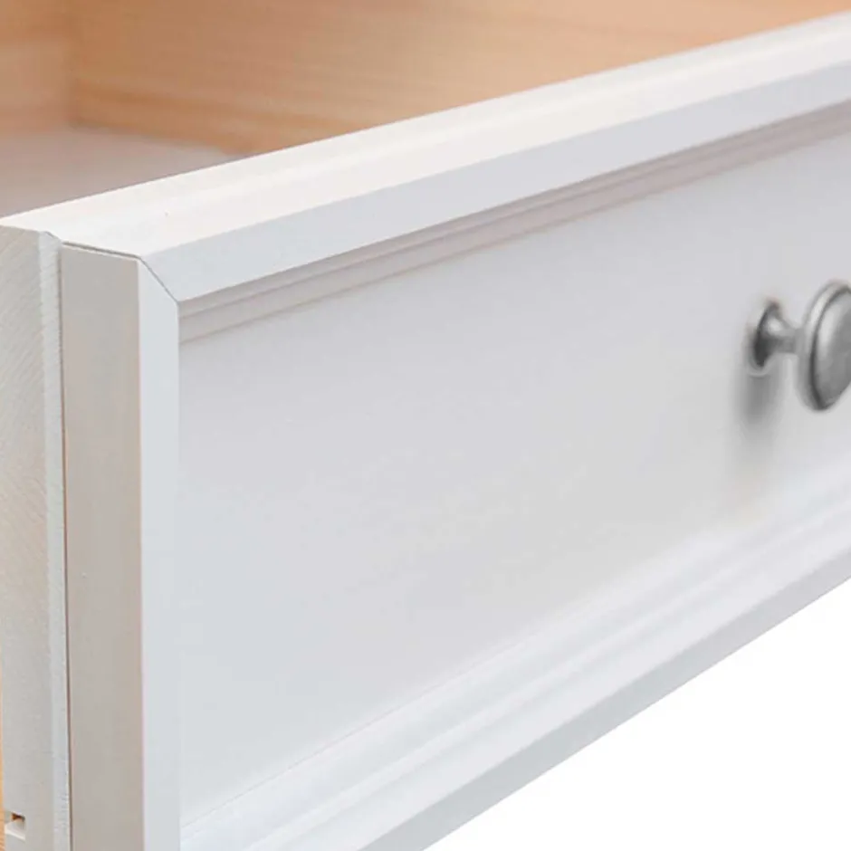 Wohnen Weißer Schlafzimmerschrank im Landhausstil - Indico