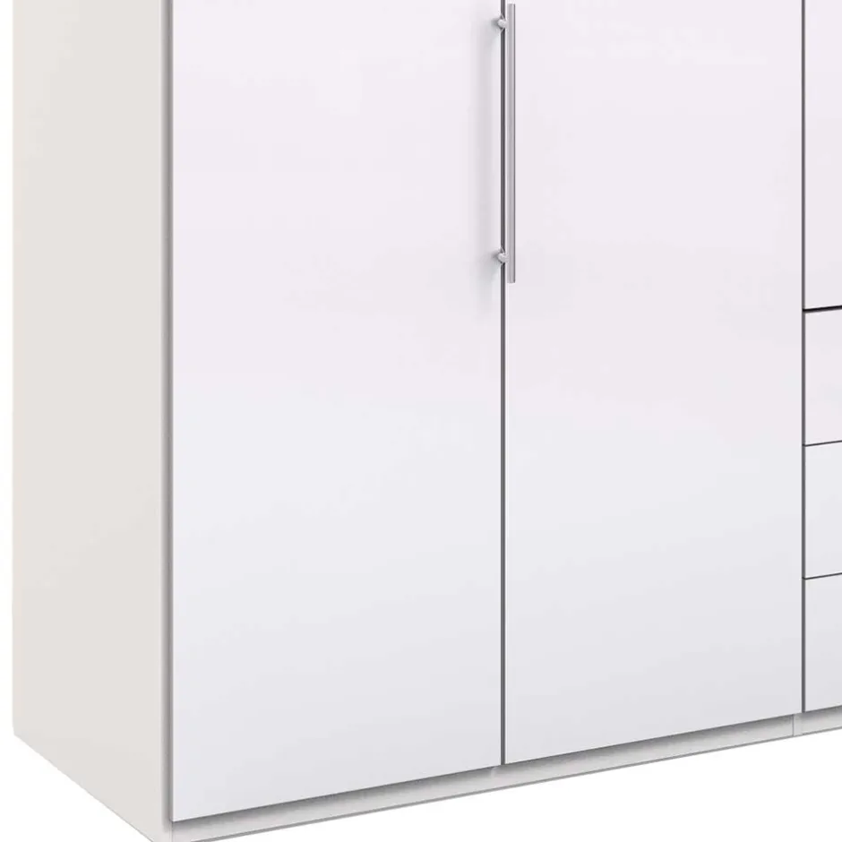 Wohnen Weißer Schlafzimmerschrank mit zwei Falttüren - Dolienca