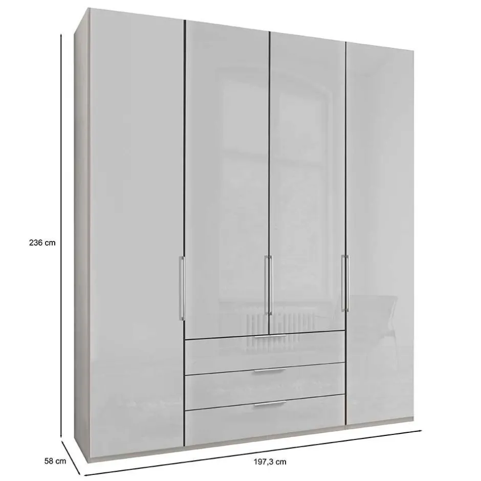 Weißer Schlafzimmerschrank 3-türig - Rhoen^Wohnen New