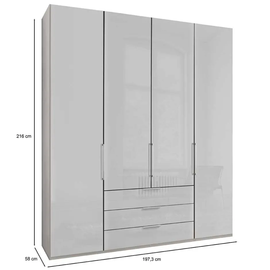 Weißer Schlafzimmerschrank 3-türig - Rhoen^Wohnen New