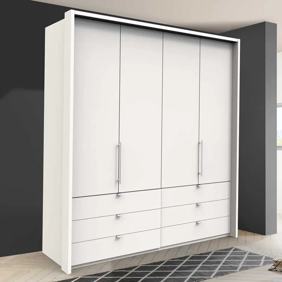 Weißer Schlafzimmerschrank mit Falttüren - Donpiave^Wohnen Online
