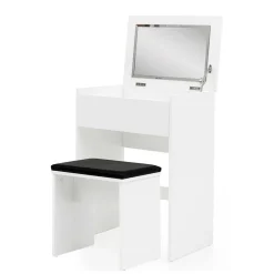 Weißer Schminktisch & Hocker - Toprino (zweiteilig)^Wohnen Online