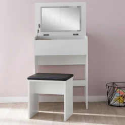 Weißer Schminktisch & Hocker - Toprino (zweiteilig)^Wohnen Online