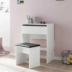 Weißer Schminktisch & Hocker - Toprino (zweiteilig)^Wohnen Online