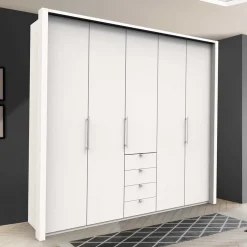 Weißer Schrank für Kleidung mit Falttüren - Donpiave^Wohnen Clearance