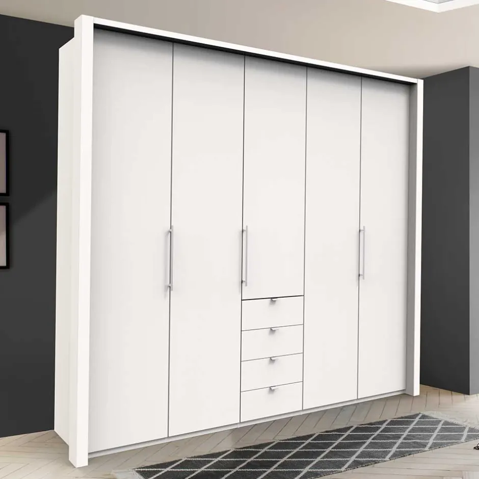 Weißer Schrank für Kleidung mit Falttüren - Donpiave^Wohnen Clearance