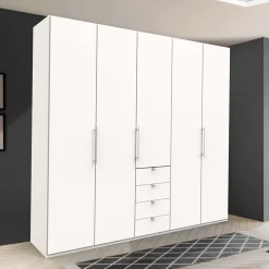 Weißer Schrank für Kleidung mit Falttüren - Donpiave^Wohnen Clearance