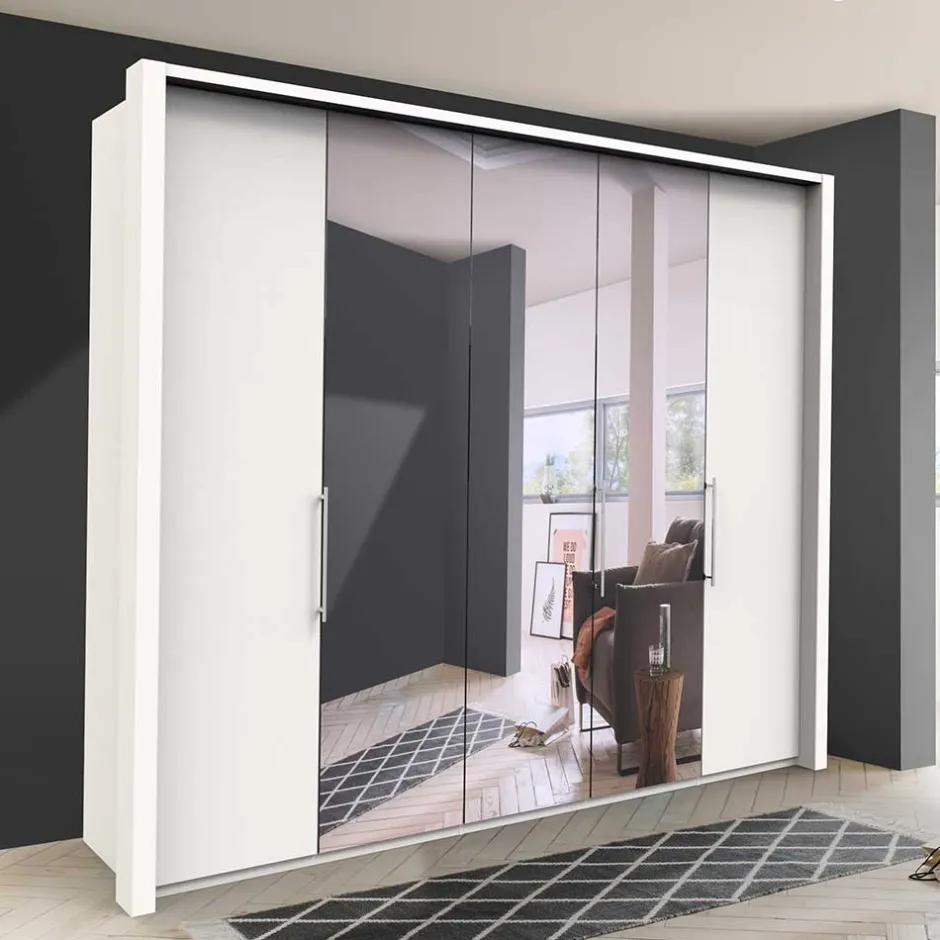 Weißer Schrank fürs Schlafzimmer mit Spiegeln - Donpiave^Wohnen Best