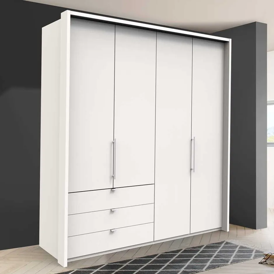 Weißer Schrank fürs Schlafzimmer in modernem Design - Donpiave^Wohnen Outlet