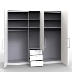 Weißer Schrank mit zwei Falttüren & Tür - Donpiave^Wohnen Online