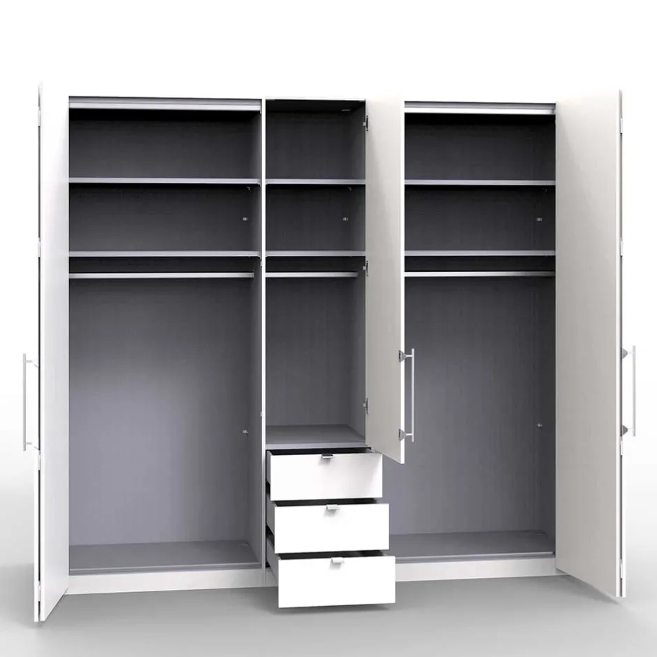 Weißer Schrank mit zwei Falttüren & Tür - Donpiave^Wohnen Online