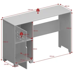 Weißer Schreibtisch im Skandi Design - Naidlas^Wohnen Online