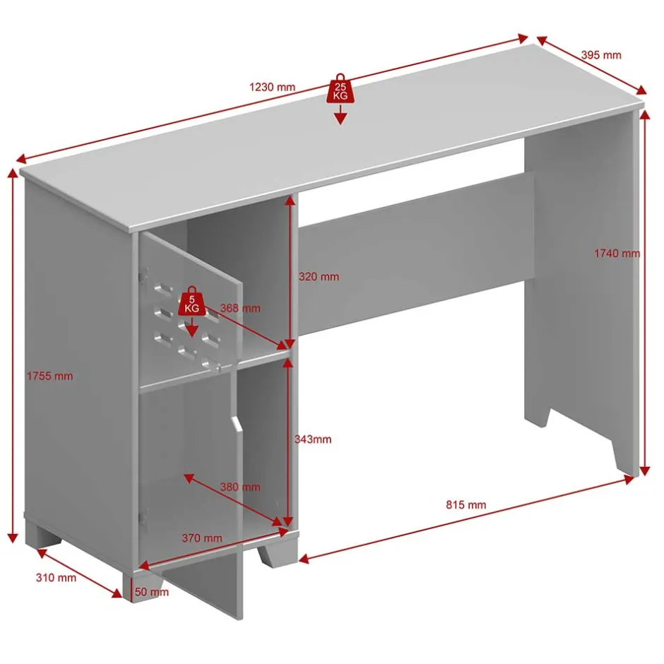 Weißer Schreibtisch im Skandi Design - Naidlas^Wohnen Online