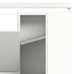 Weißer Schuhklappen-Schrank mit drei Klappen - Dany^Wohnen Outlet