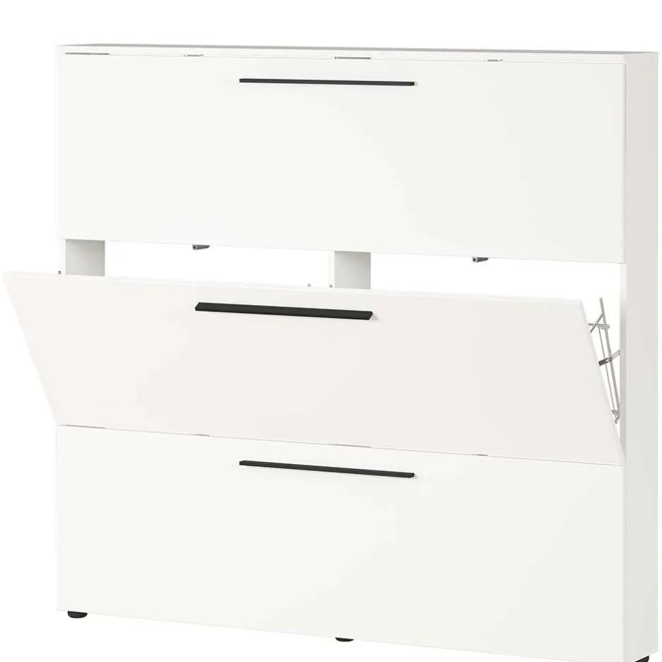 Wohnen Weißer Schuhschrank 140 cm breit - Liss