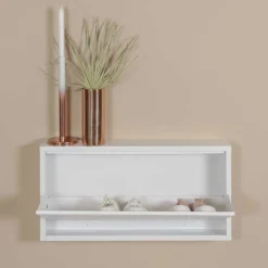 Wohnen Weißer Schuhschrank für die Wandmontage - Vitalrov