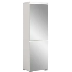 Weißer Schuhschrank mit vier Spiegeltüren - Dany^Wohnen Online