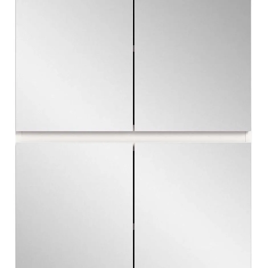 Weißer Schuhschrank mit vier Spiegeltüren - Dany^Wohnen Online